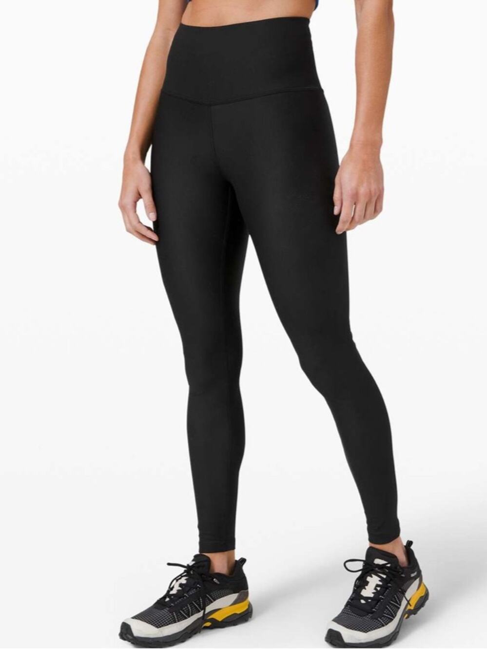 Lululemon Mapped Out High Rise Tight Size 6 Black Camo Full Length 28”